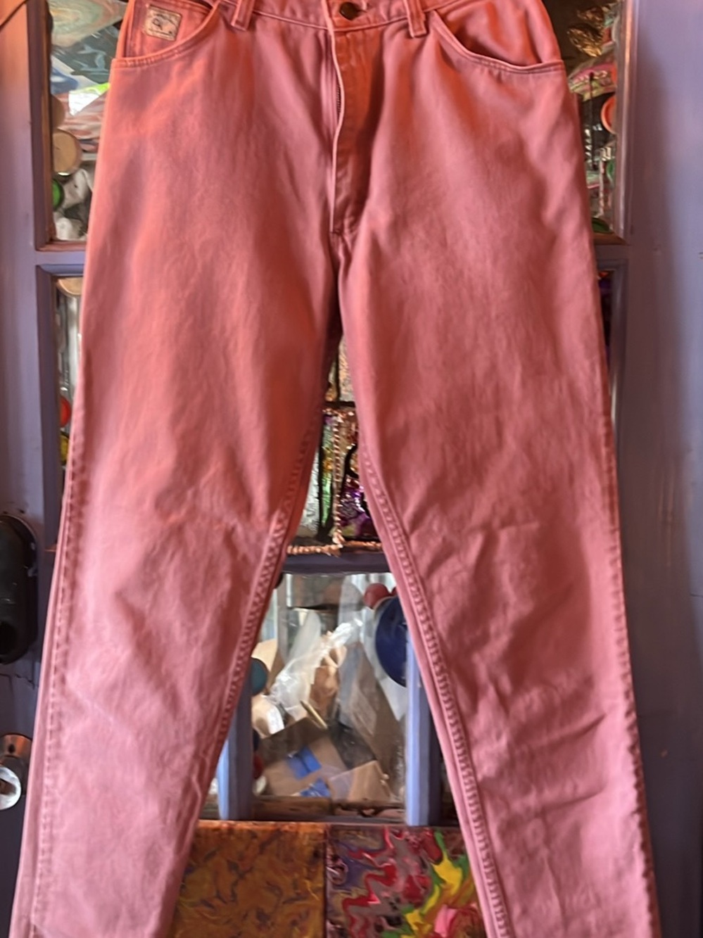 Straight-Leg Women’s Jeans in Dusty Pink